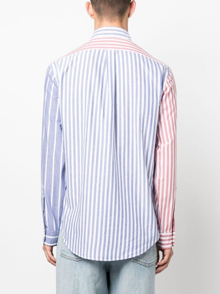 Purple Polo Pony Striped Cotton Shirt