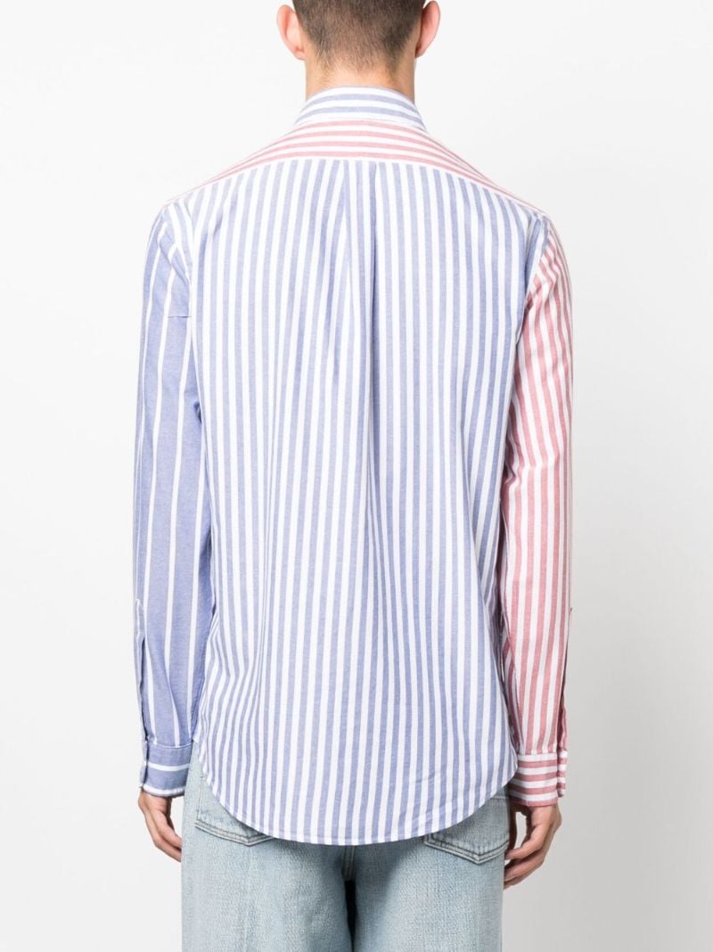 Purple Polo Pony Striped Cotton Shirt