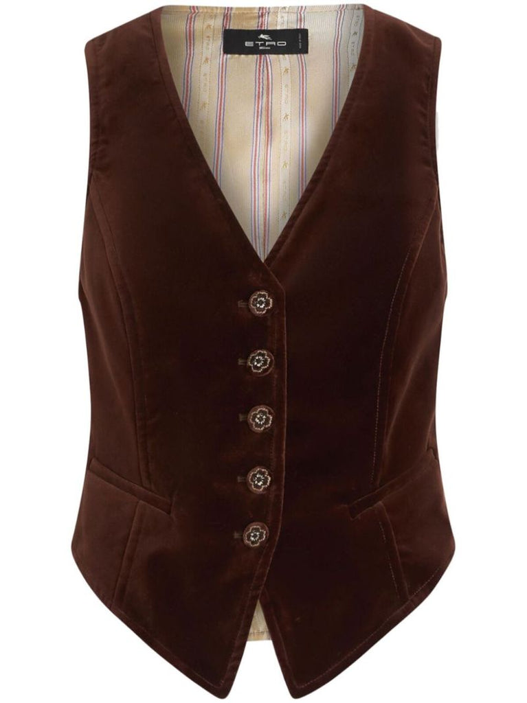Brown Velvet Waistcoat