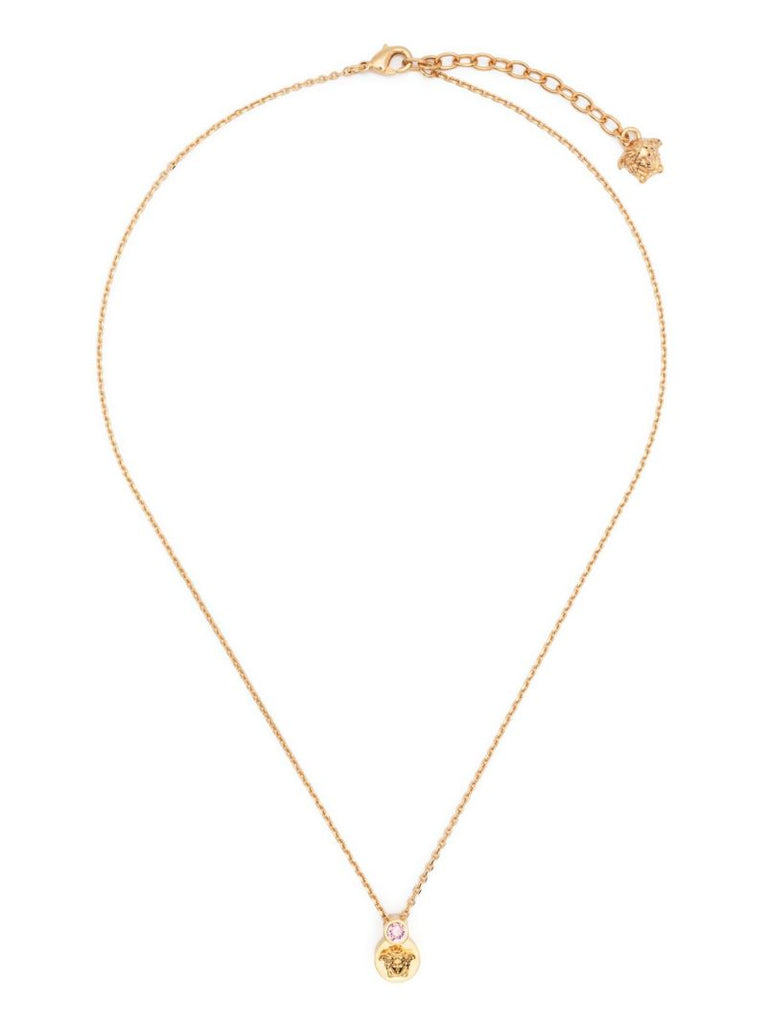 Gold-tone Medusa Head Pendant Necklace