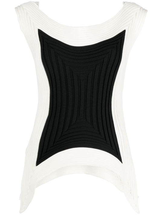 Black and White Square Scheme-1 Top