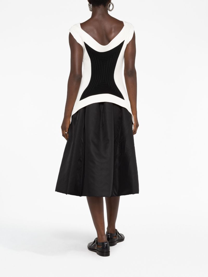 Black and White Square Scheme-1 Top