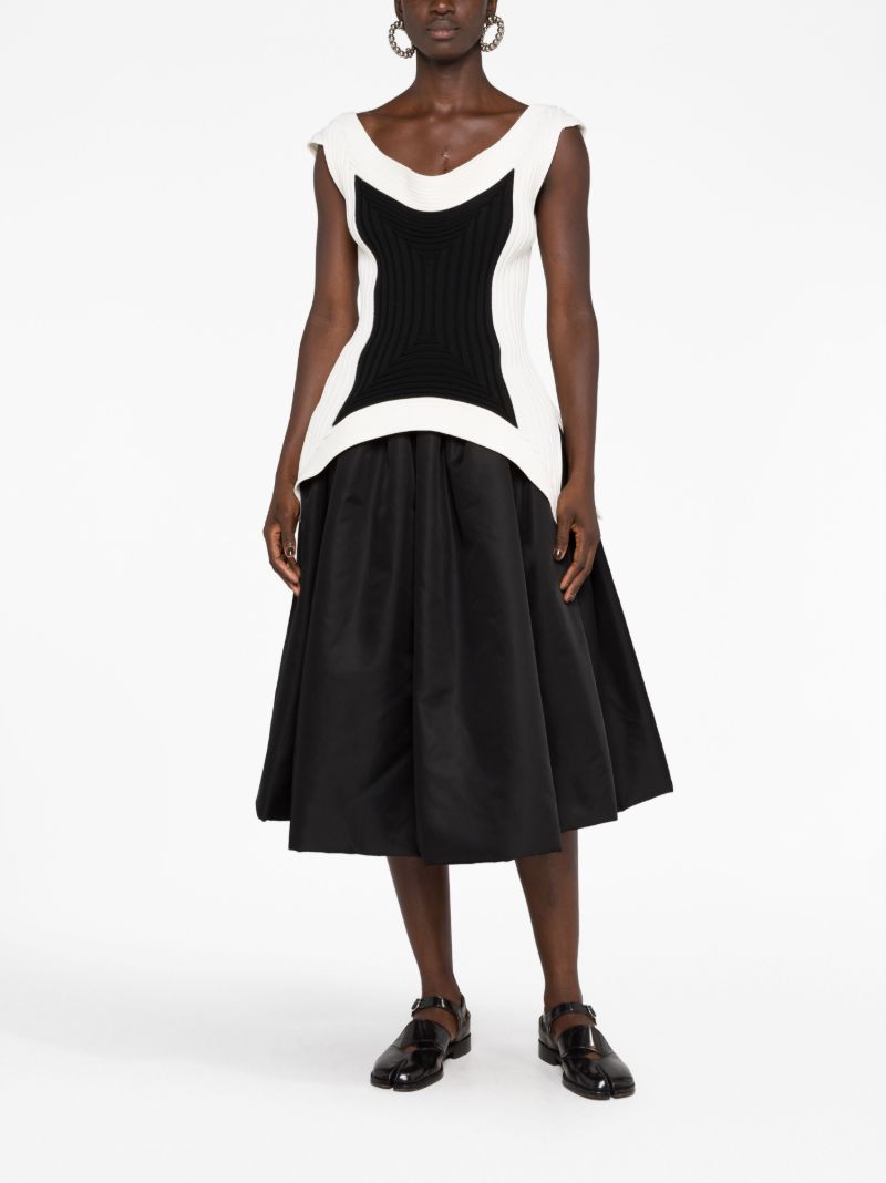 Black and White Square Scheme-1 Top