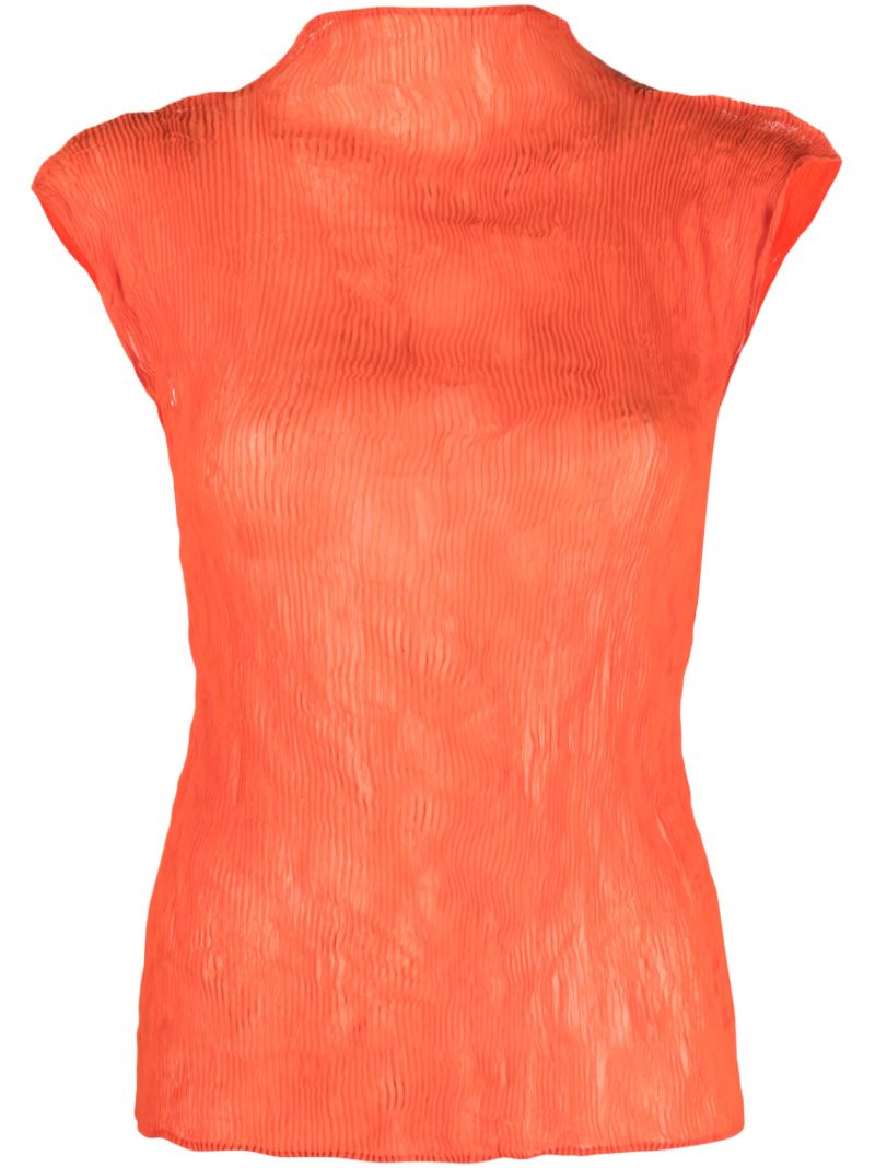 Orange Chiffon Twist 1 Top
