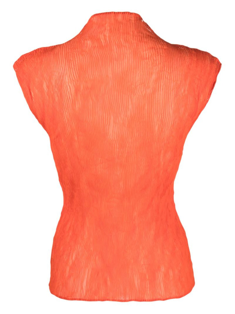 Orange Chiffon Twist 1 Top