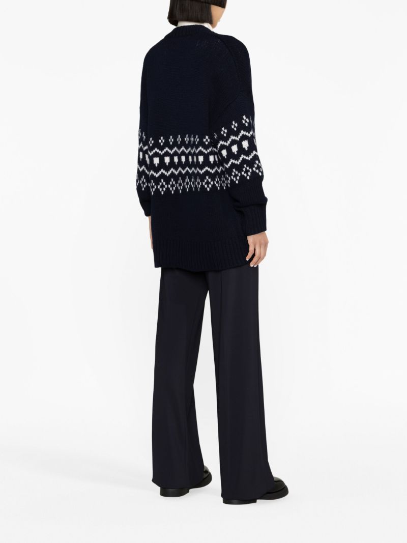 Blue Greyson Fair Isle Cashmere Cardigan