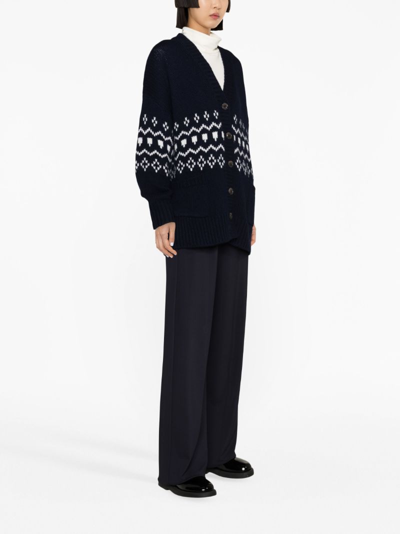 Blue Greyson Fair Isle Cashmere Cardigan