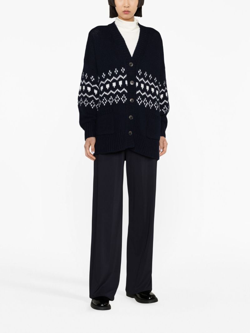 Blue Greyson Fair Isle Cashmere Cardigan