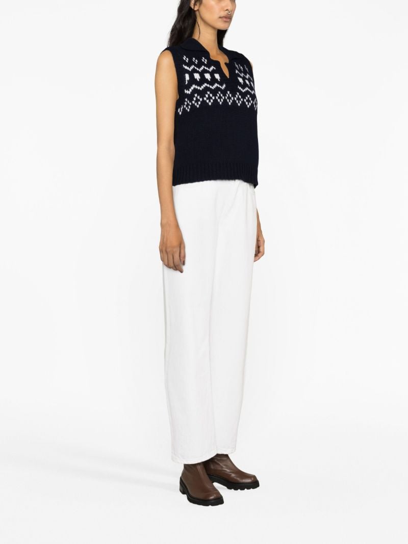 Blue Remington Fair Isle Cashmere Vest
