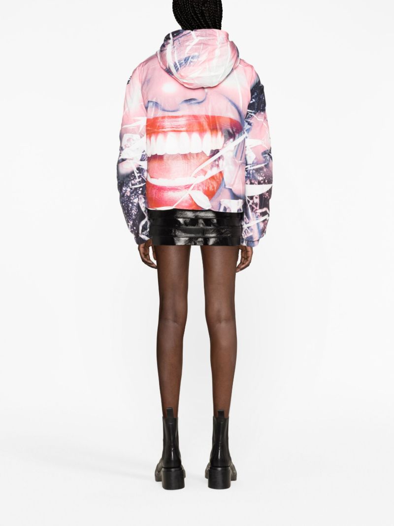Multicoloured Smiley Face-print Jacket
