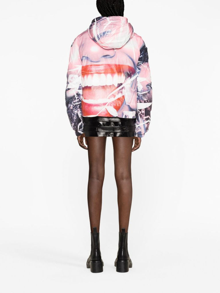 Multicoloured Smiley Face-print Jacket