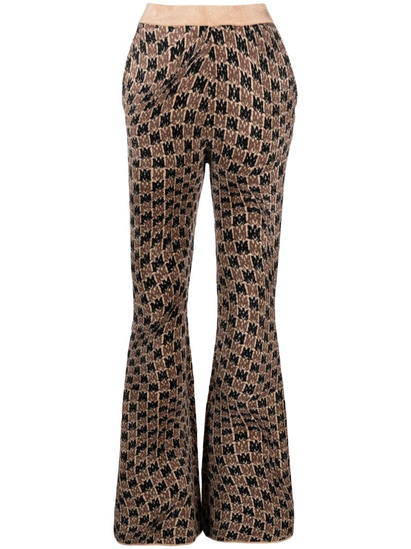 Brown Ma Swirl Flared Trousers