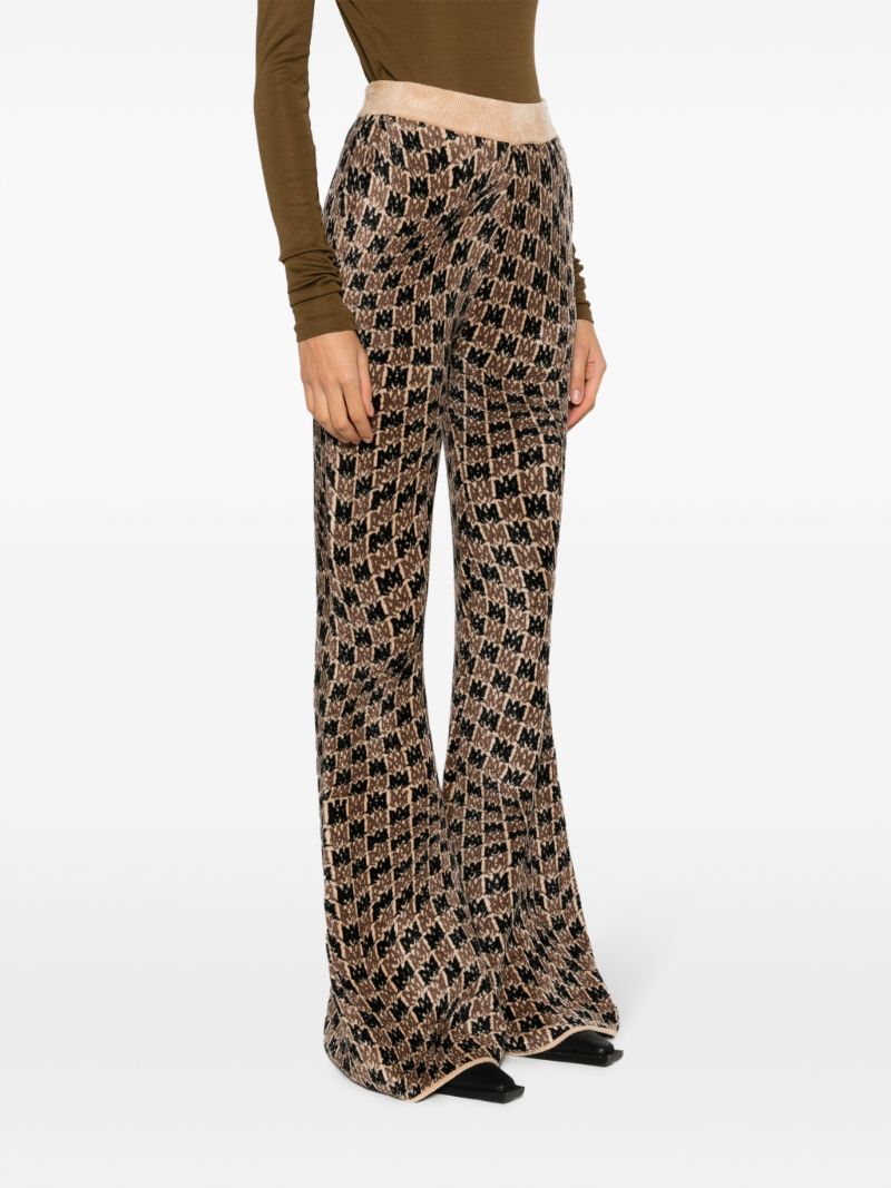 Brown Ma Swirl Flared Trousers