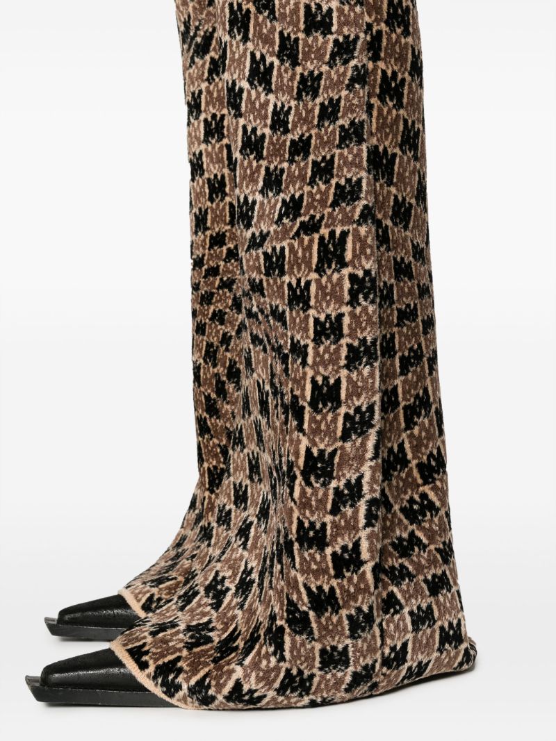 Brown Ma Swirl Flared Trousers