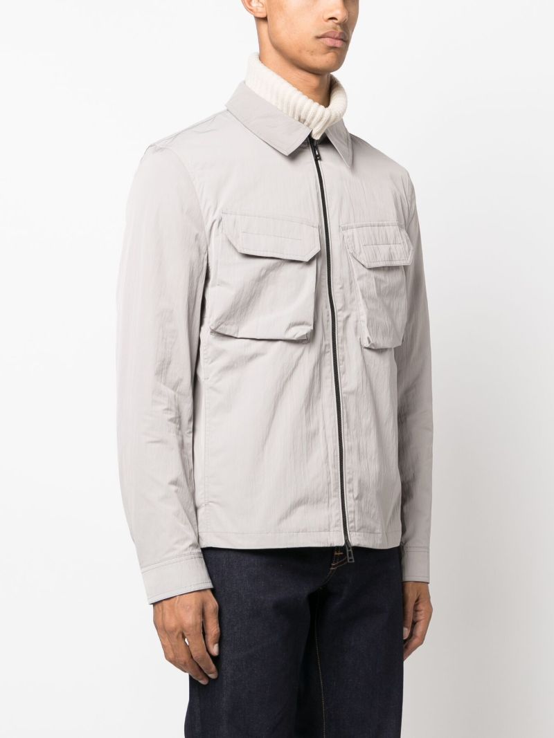 Grey Staunton Zip-up Shirt Jacket