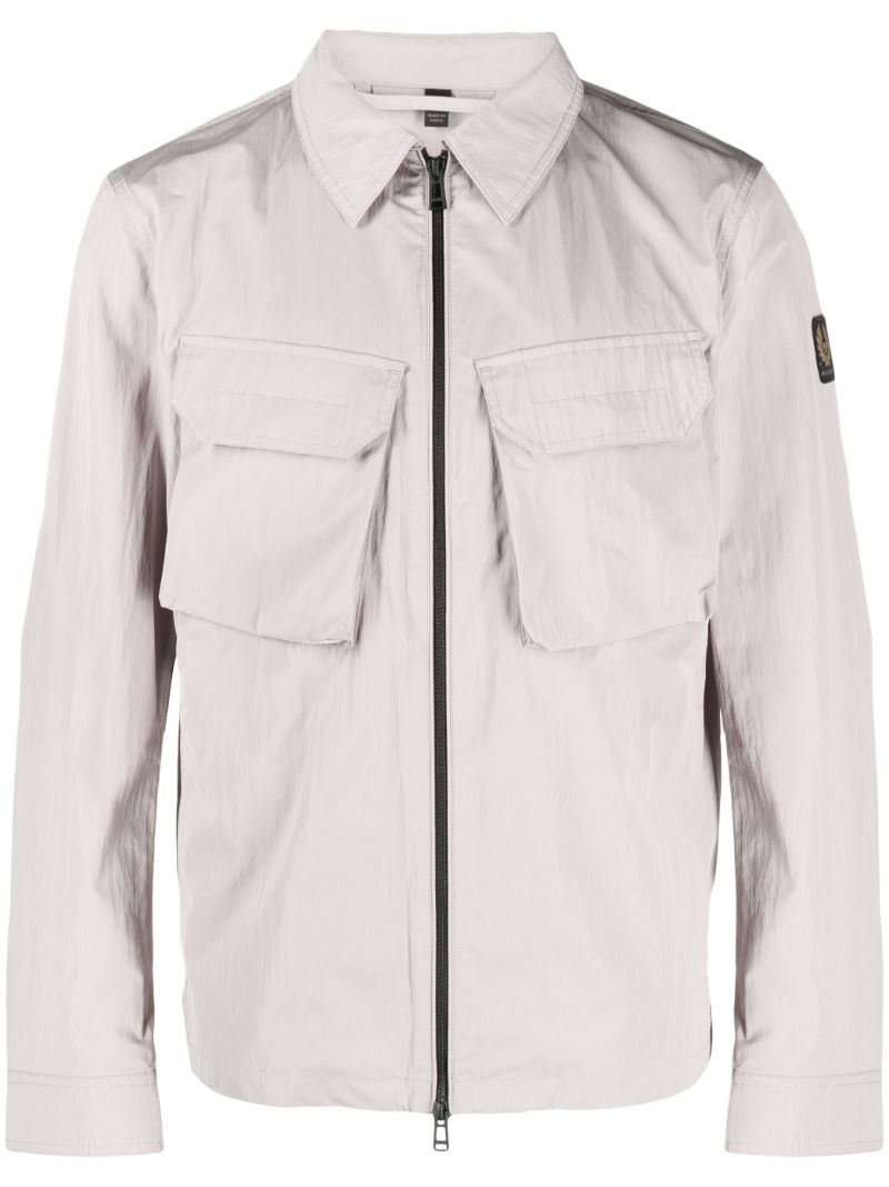 Grey Staunton Zip-up Shirt Jacket