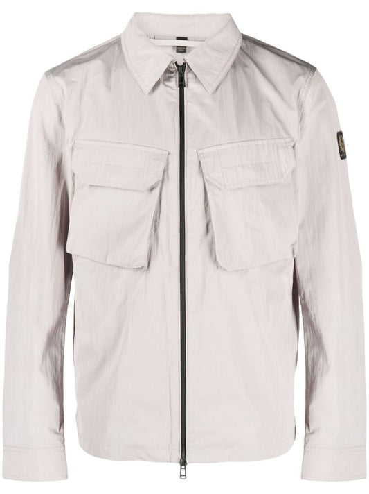 Grey Staunton Zip-up Shirt Jacket