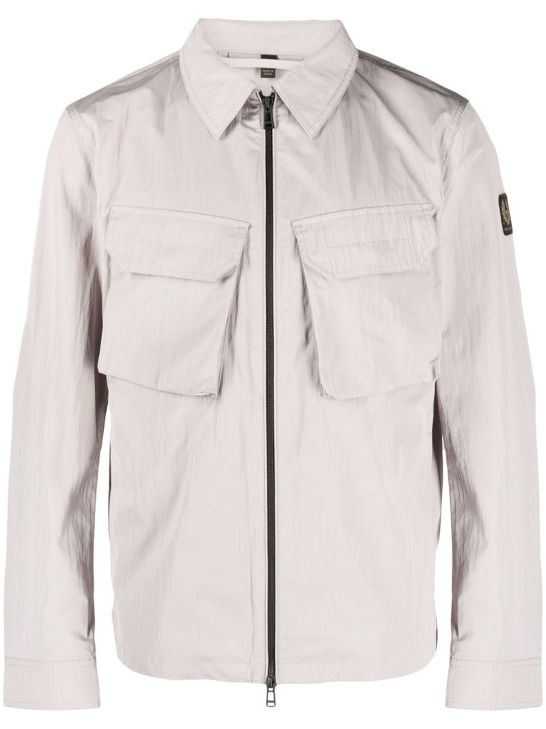 Grey Staunton Zip-up Shirt Jacket