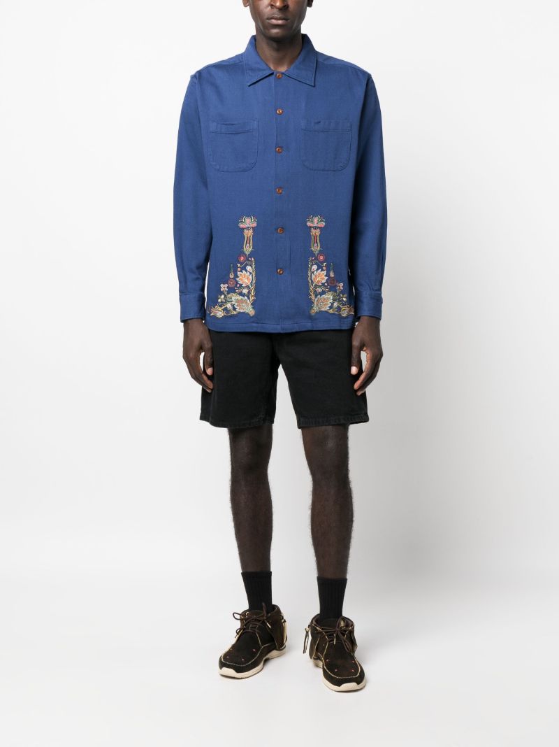 Balck Seth Denim Straight-leg Shorts
