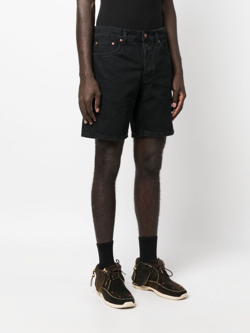 Balck Seth Denim Straight-leg Shorts