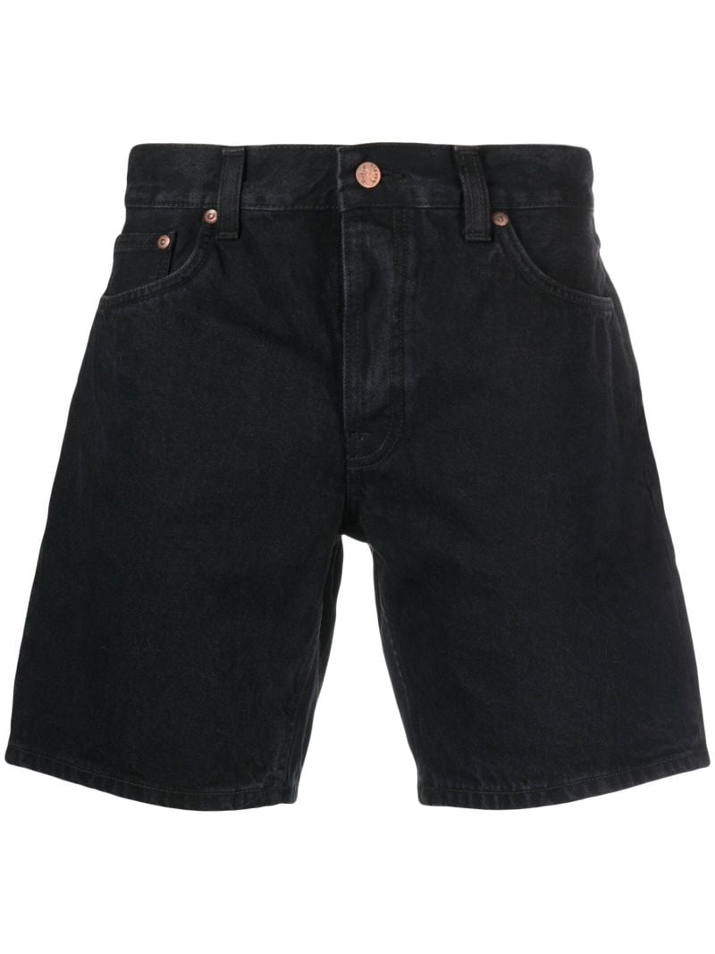 Balck Seth Denim Straight-leg Shorts