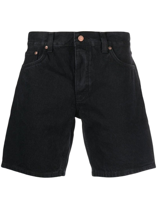 Balck Seth Denim Straight-leg Shorts