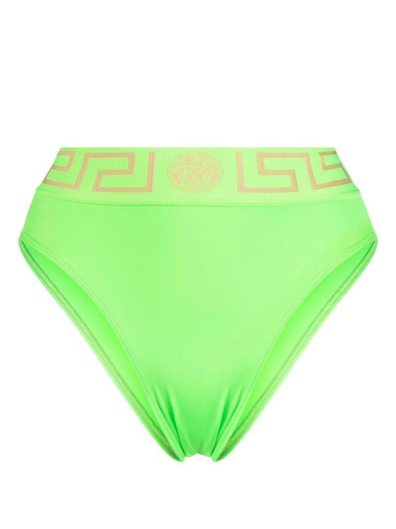 Green Greca Waistband Bikini Bottoms