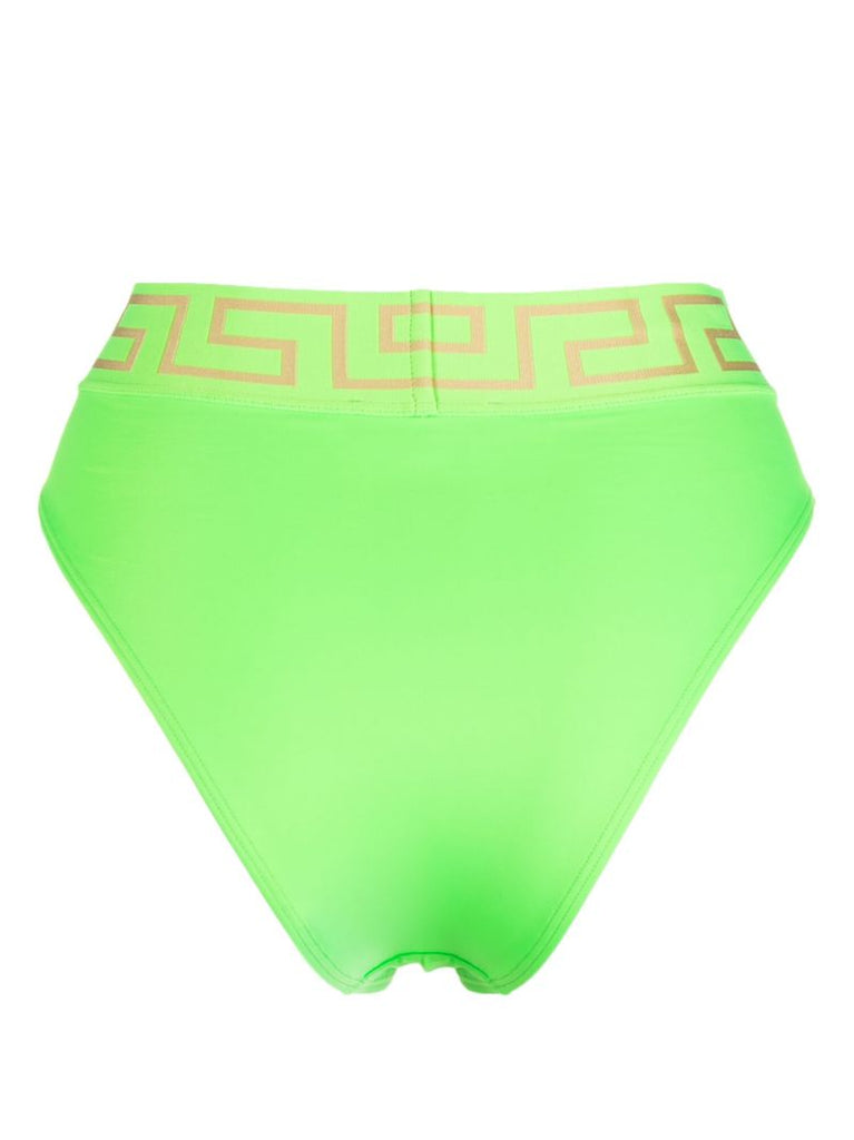 Green Greca Waistband Bikini Bottoms