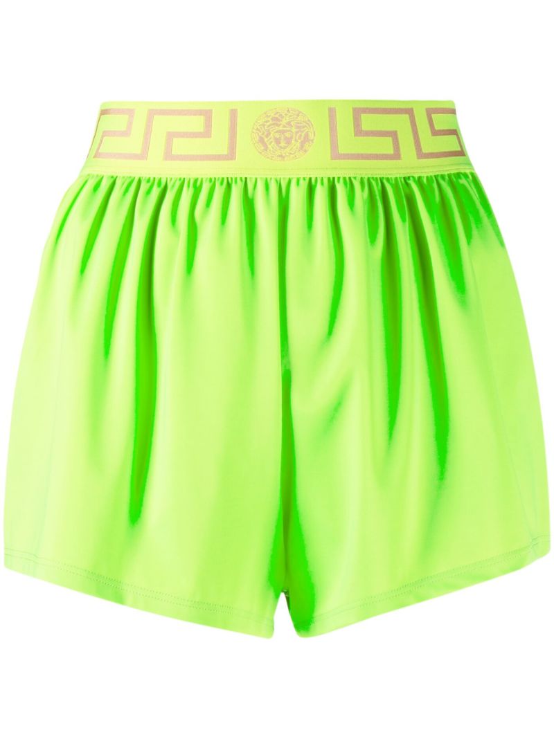 Green Greca Track Shorts