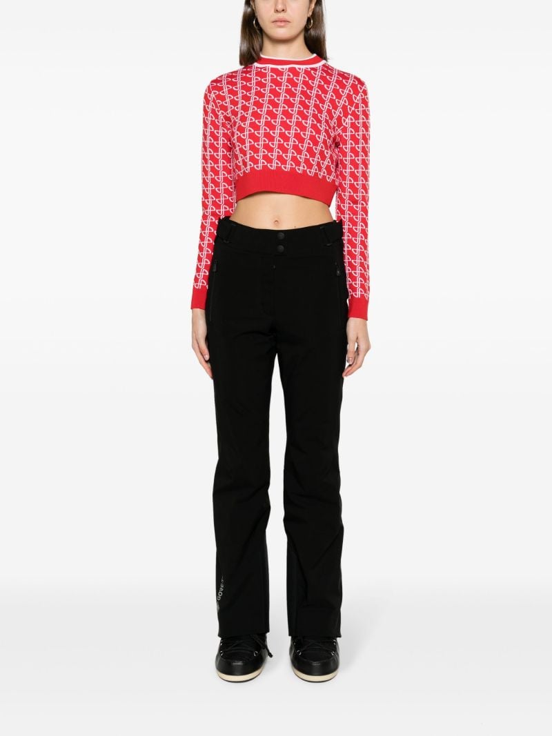 Black Flared-leg Ski Trousers