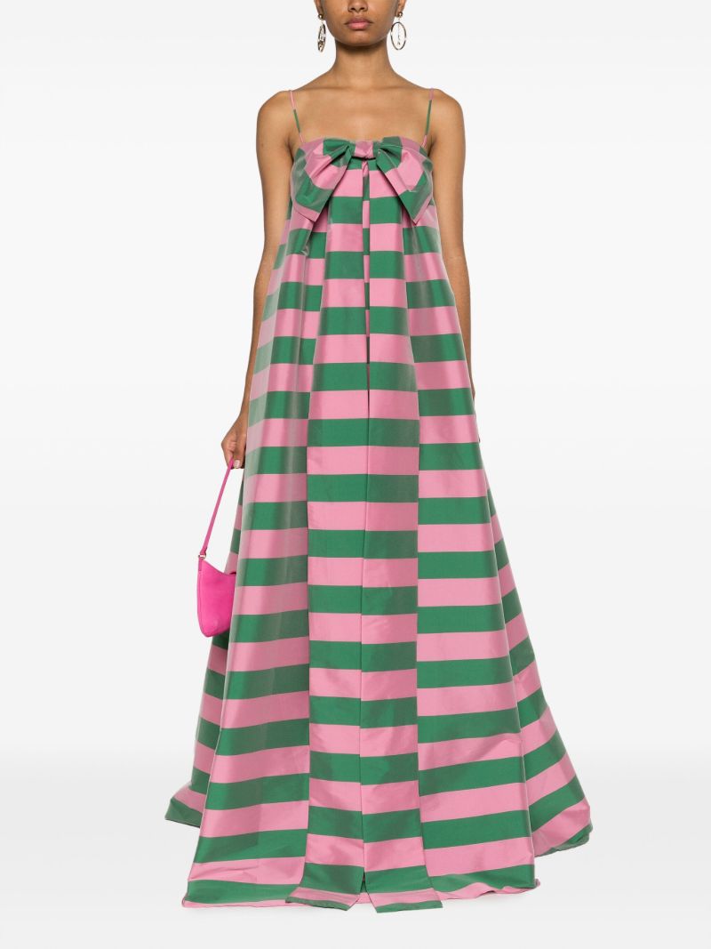 Pink Estelle Striped Maxi Dress