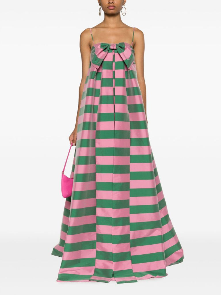 Pink Estelle Striped Maxi Dress