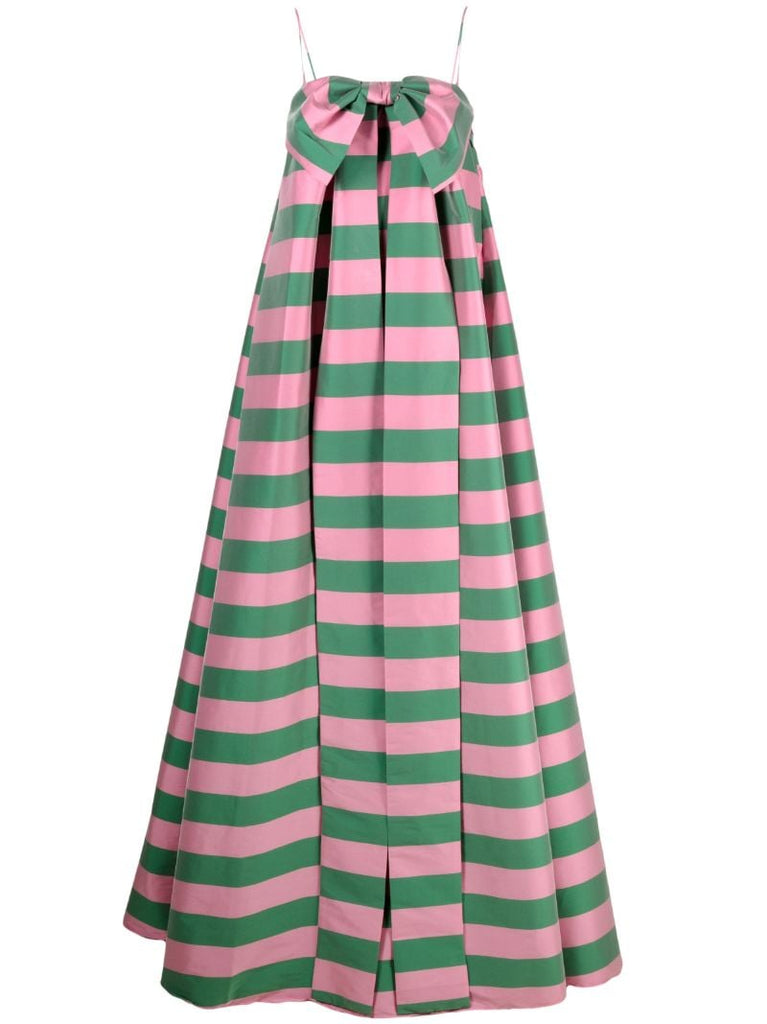 Pink Estelle Striped Maxi Dress