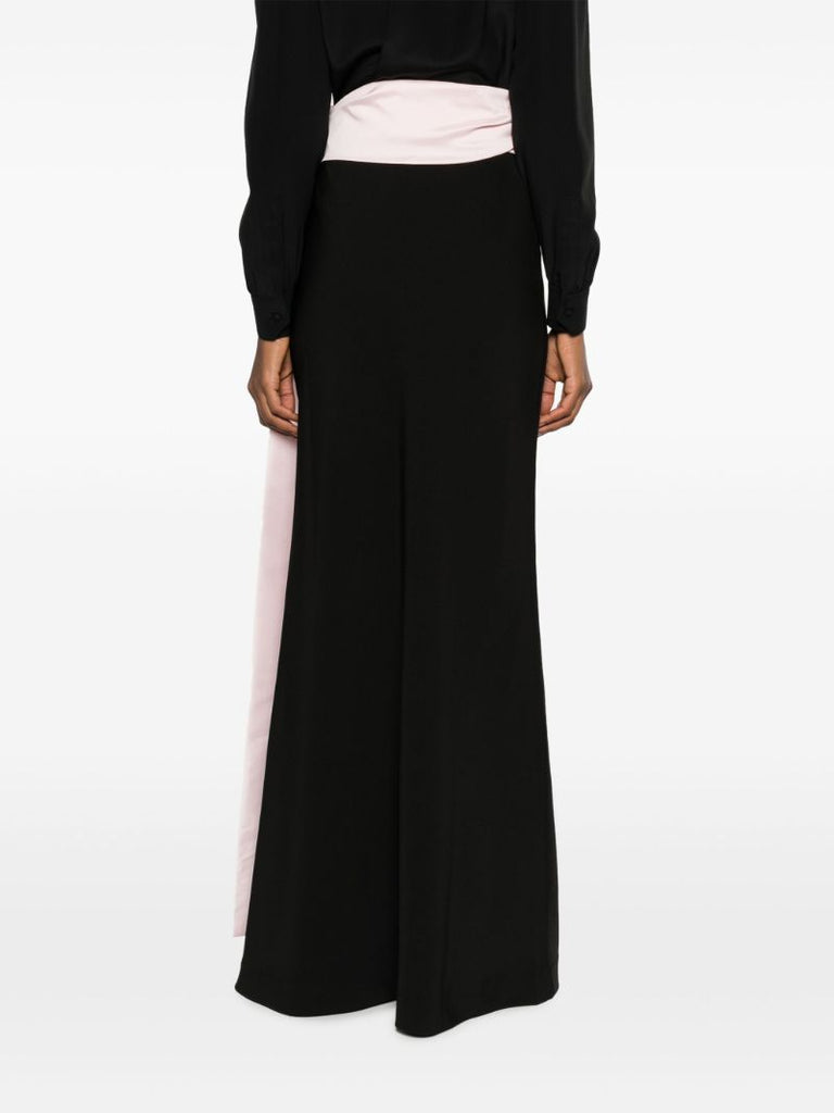 Black Bart Bow-embellished Maxi Skirt