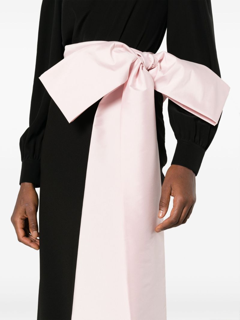 Black Bart Bow-embellished Maxi Skirt