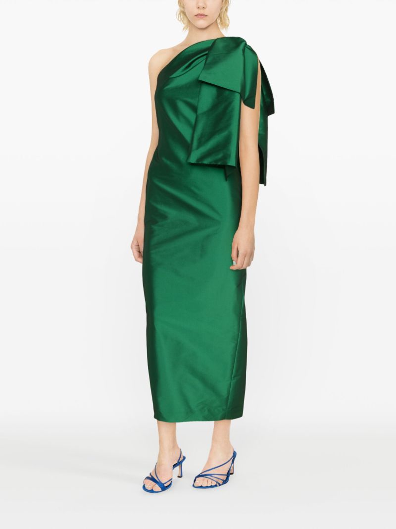 Green Josselin One-shoulder Midi Dress
