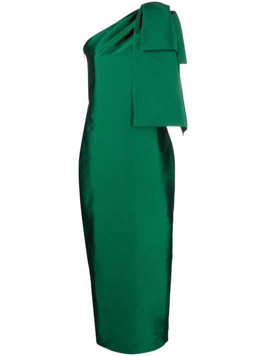Green Josselin One-shoulder Midi Dress