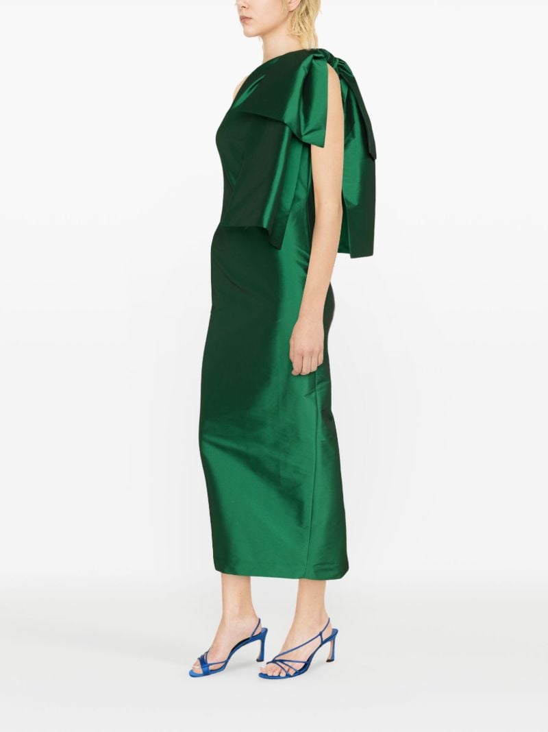 Green Josselin One-shoulder Midi Dress