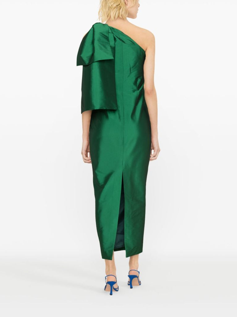 Green Josselin One-shoulder Midi Dress
