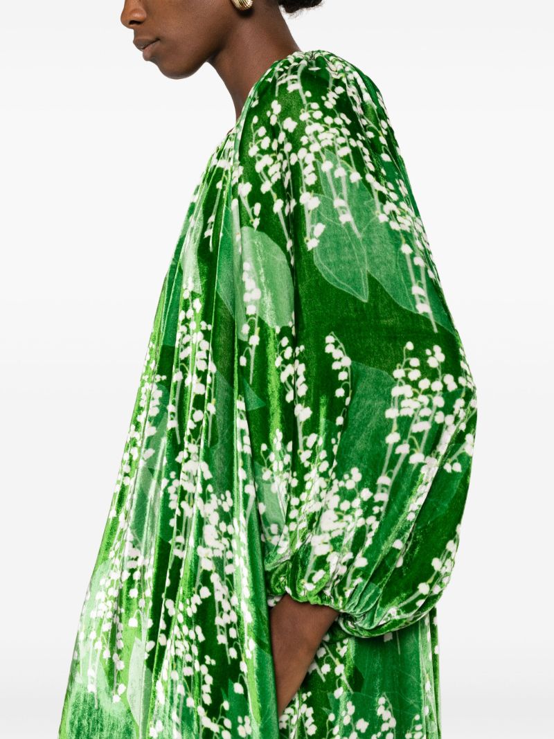 Green Georgina Floral-print Maxi Dress