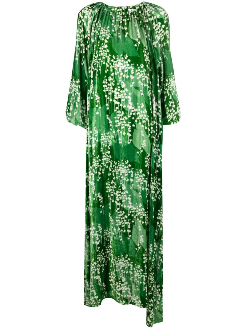 Green Georgina Floral-print Maxi Dress