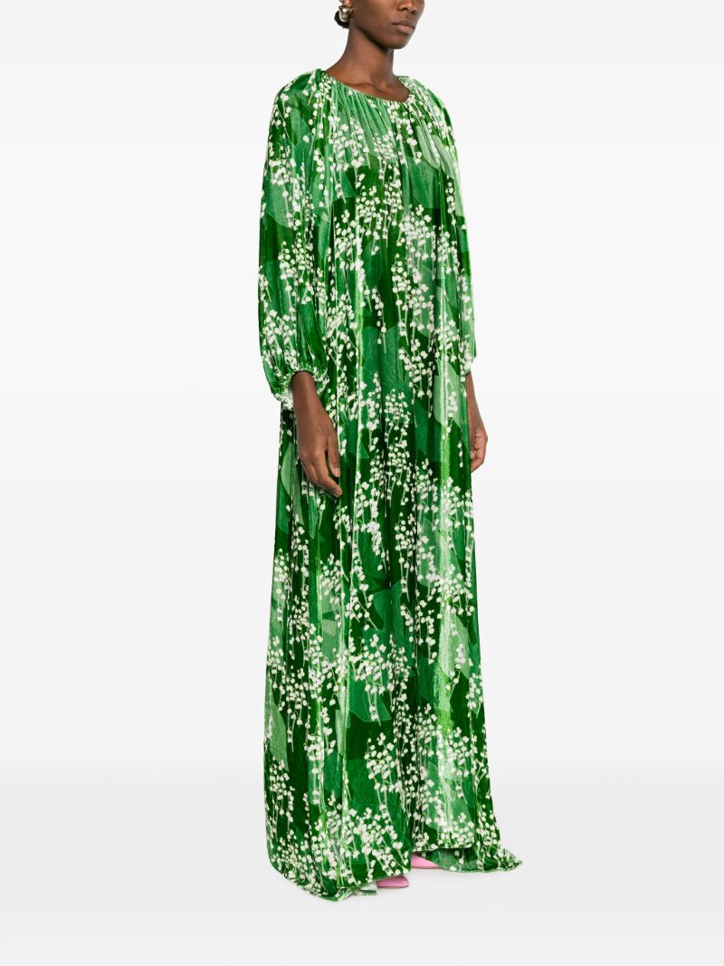 Green Georgina Floral-print Maxi Dress