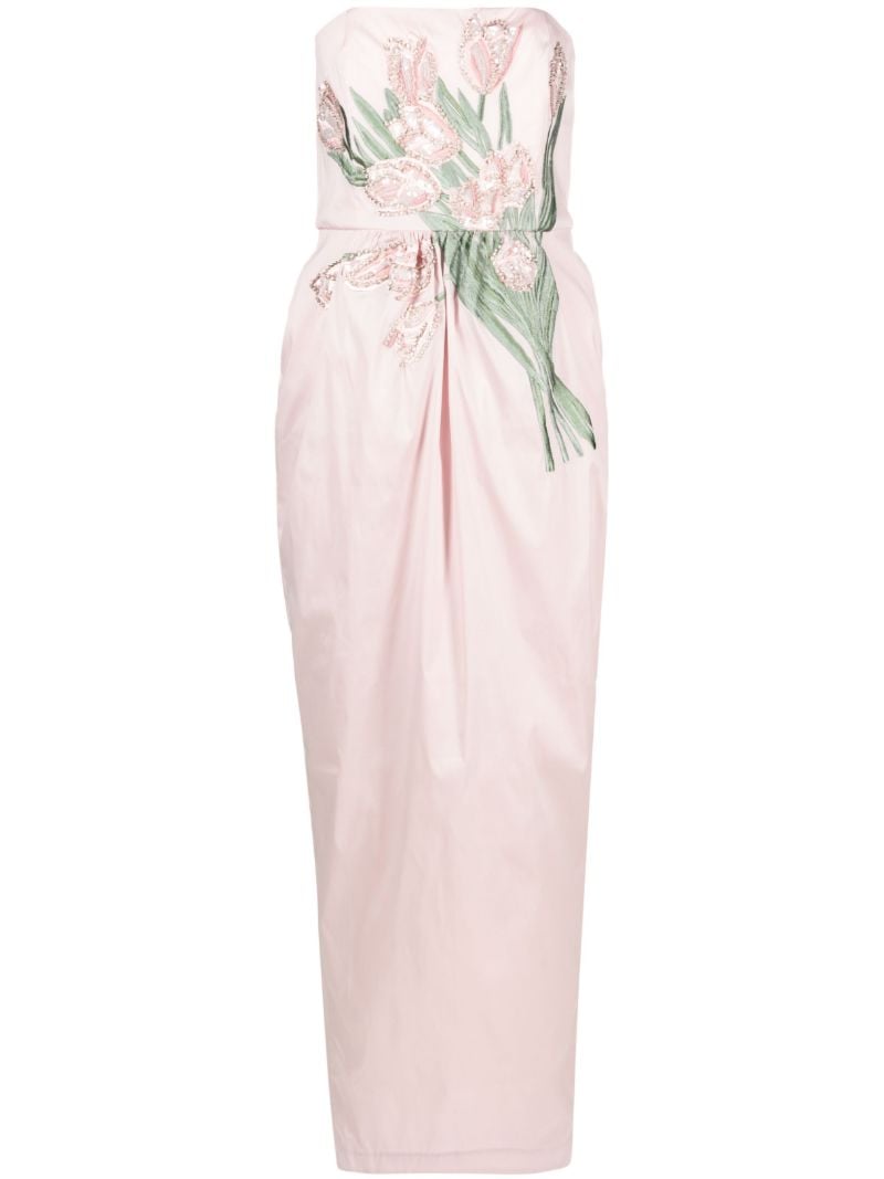 Pink Lena Embroidered Gown
