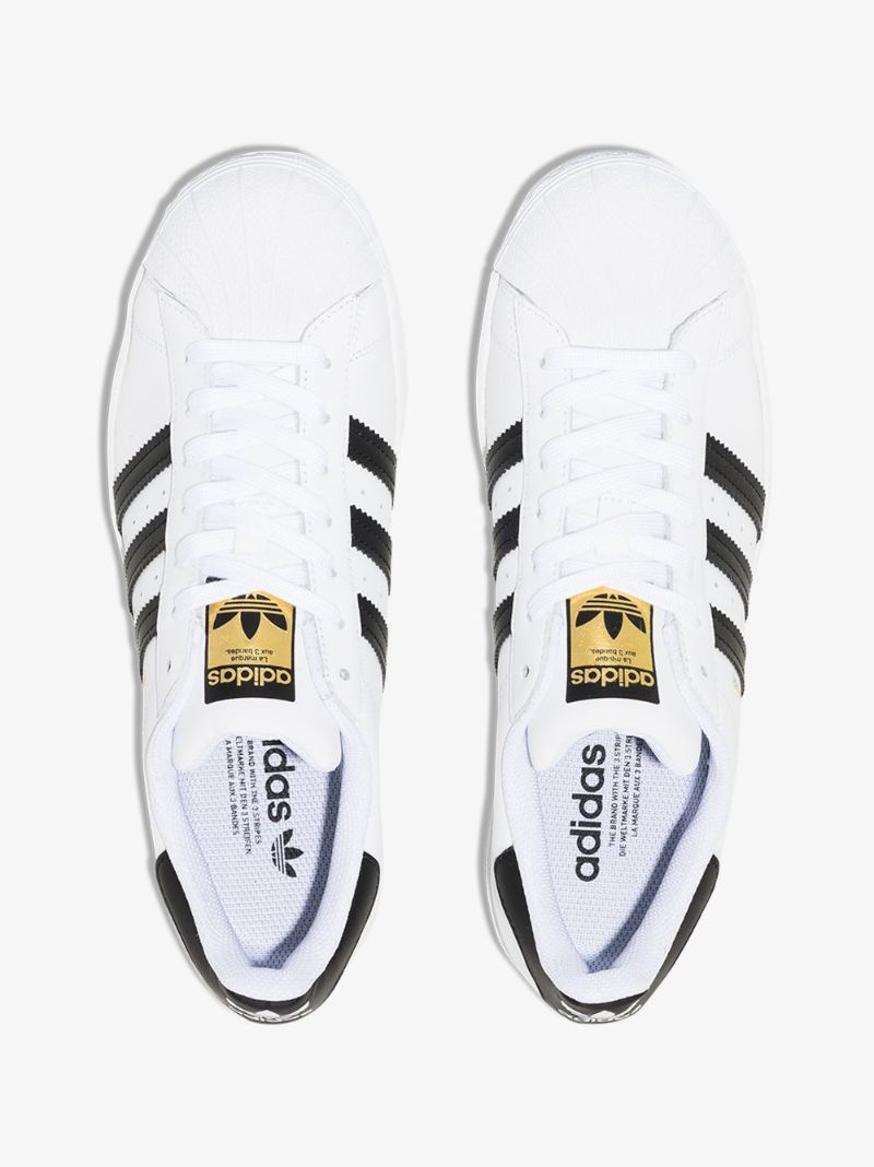 Black and White Superstar Leather Sneakers