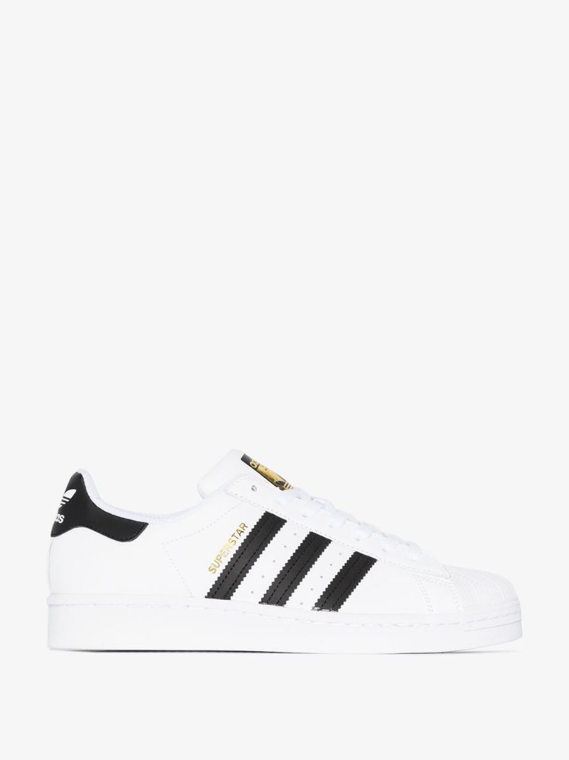 Black and White Superstar Leather Sneakers