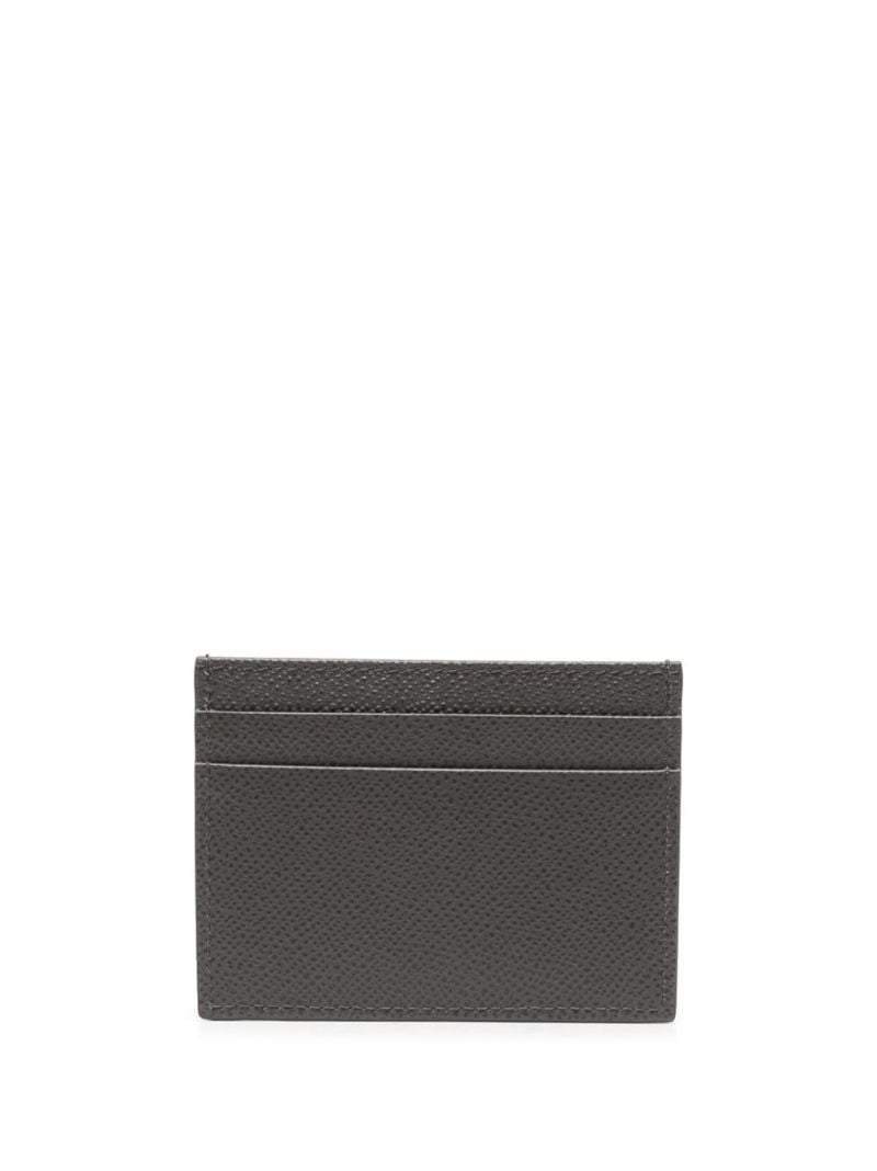 Grey Logo-plaque Leather Cardholder