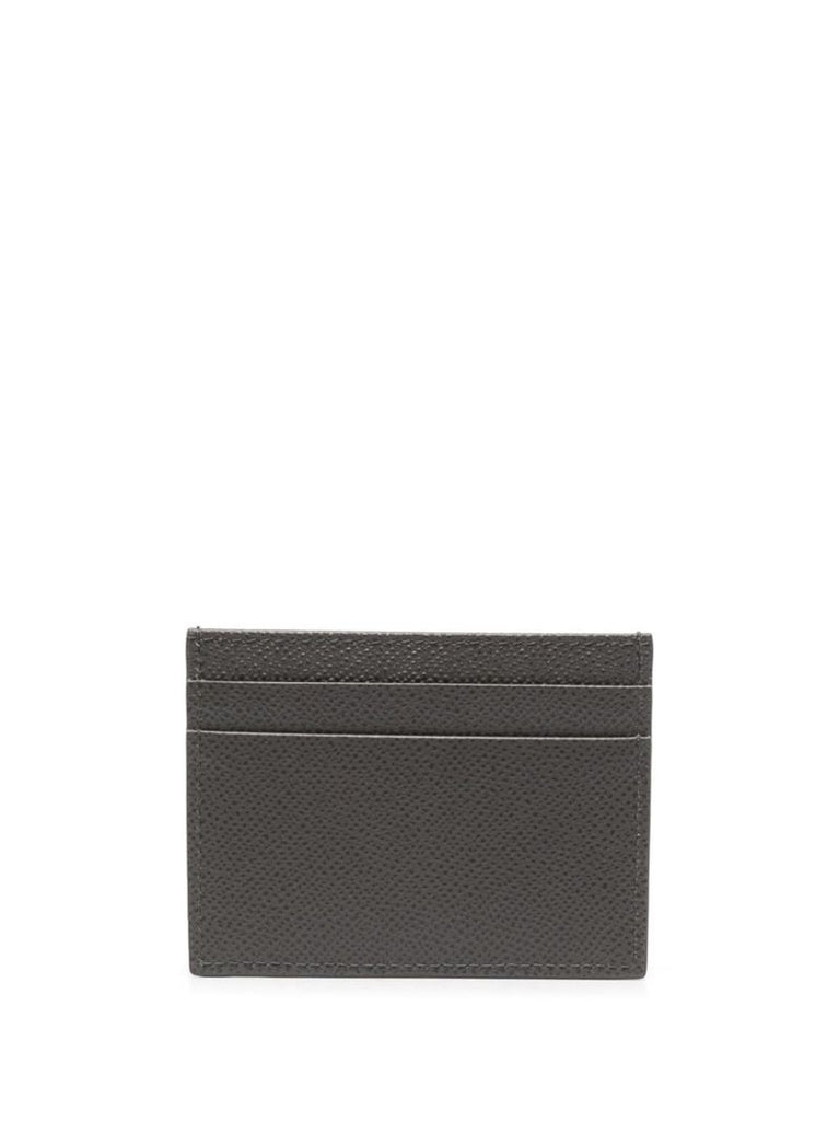 Grey Logo-plaque Leather Cardholder