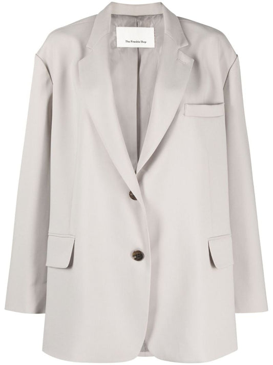 Grey Bea Oversized Single-breasted Blazer