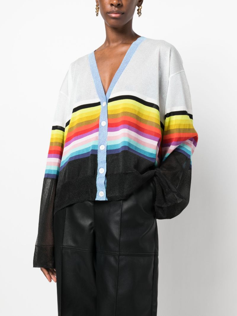 White Striped Sheer Cardigan