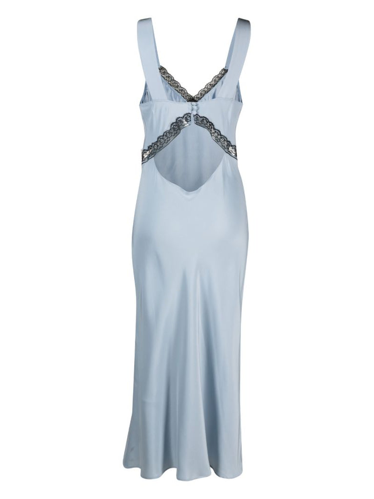 Blue Provence Silk Midi Dress